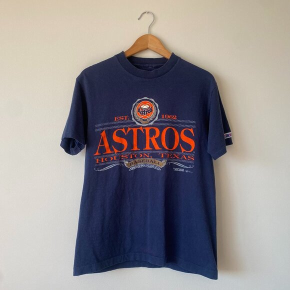 90s Vintage MLB Houston Astros Single Stitch Graphic T-Shirt, Unisex Adult - Picture 1 of 6